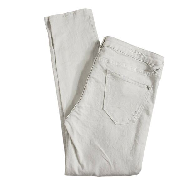 Vigoss Womens Jeans Size 28 L27 The Thompson Tomboy White Distressed Ripped Mid - Picture 4 of 12